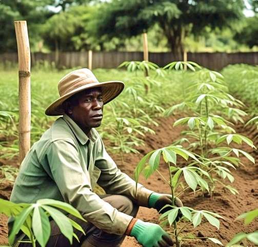 Espacement du manioc